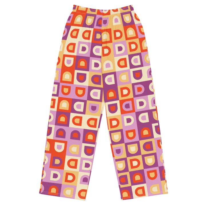 BUIII Retro Geometric: Autumn Breeze Wide-Leg Pants product image (1)