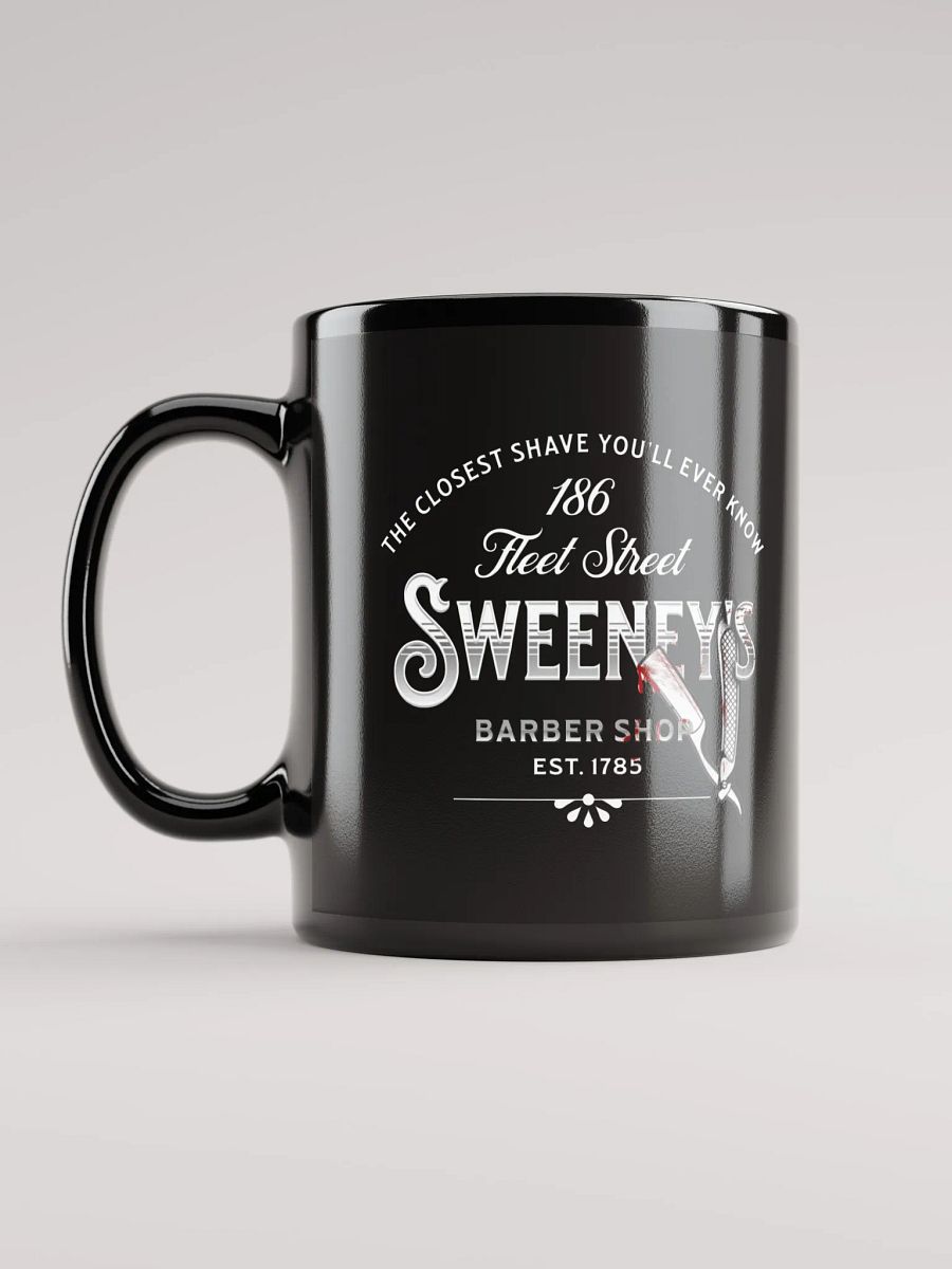 Sweeney Todd Barber Shop Mug – Black Glossy Horror Musical Coffee Cup product image (11)