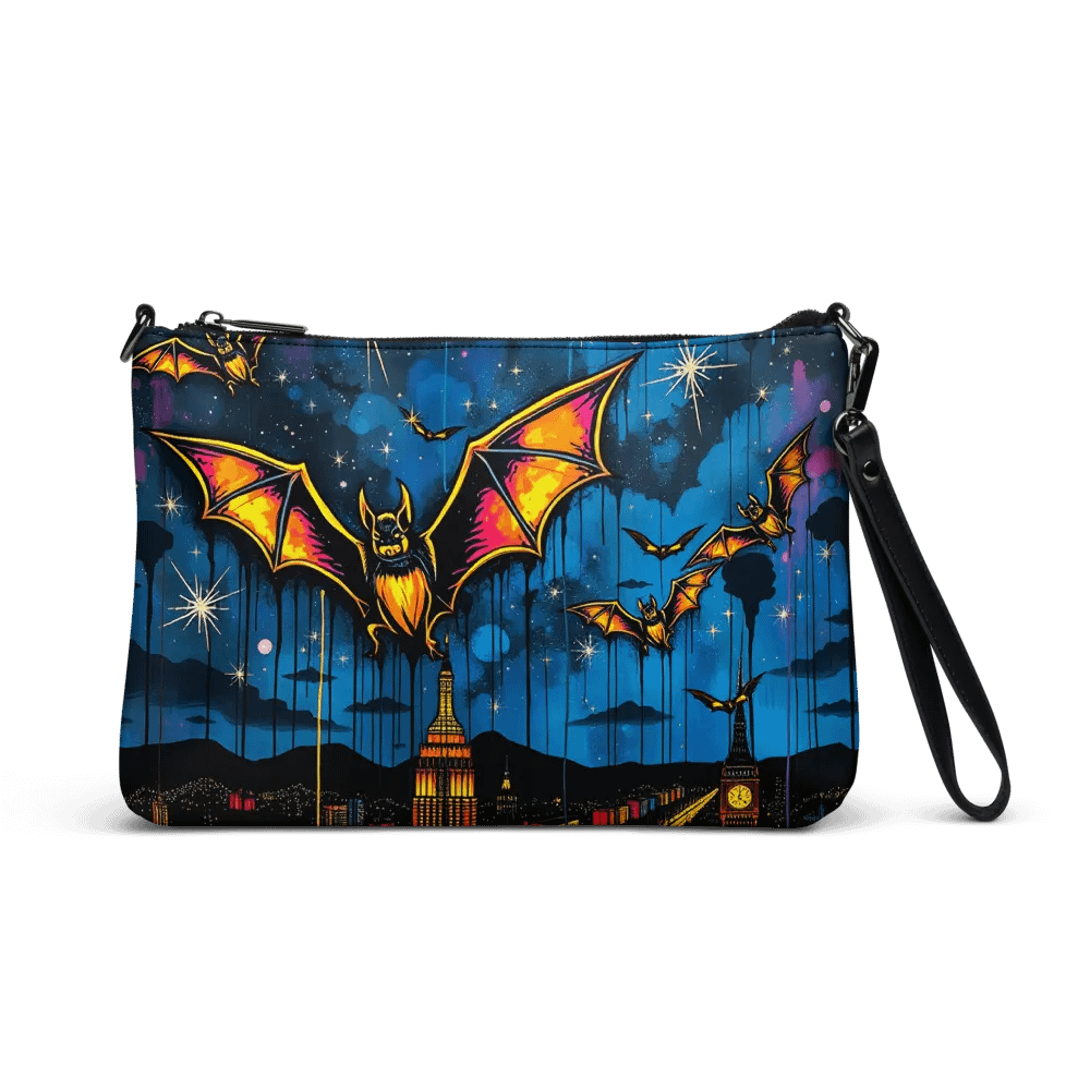 Night Skyline Bat Dance Crossbody Bag product image (1)
