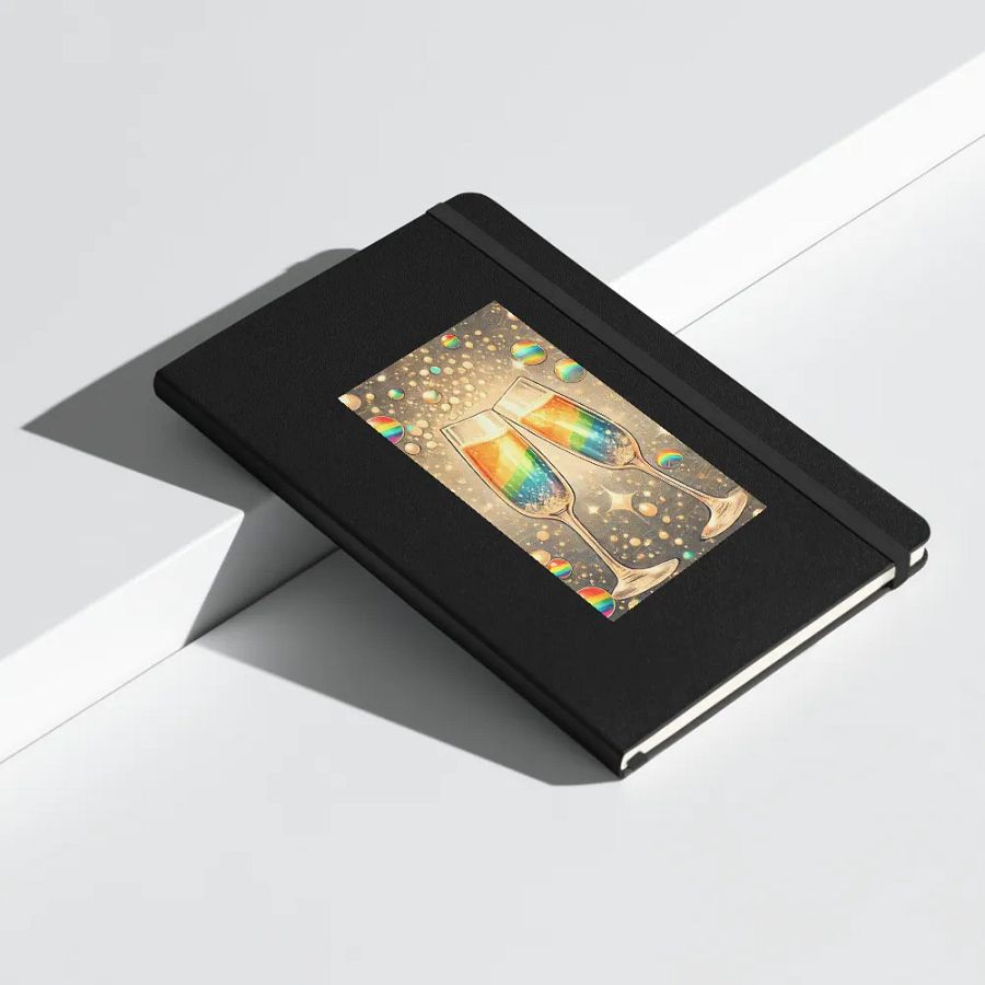 Rainbow Champagne Celebration Journal / Guestbook - BLACK product image (9)