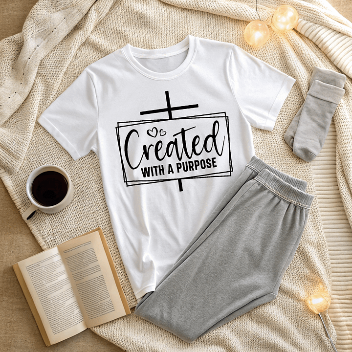 Created With A Purpose - Women's White T-Shirt product image (2)