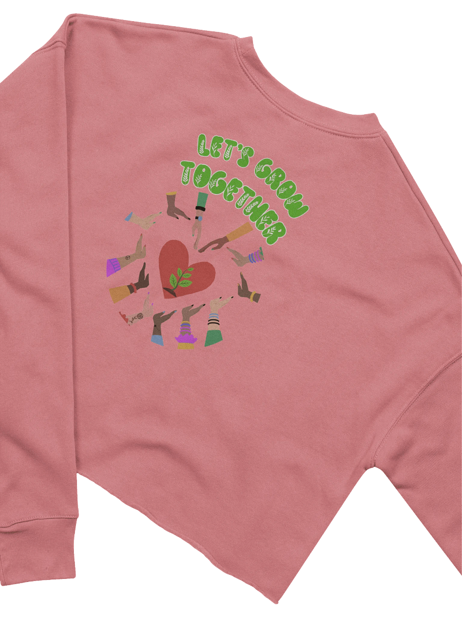 Shmall Streamer Grow Together Women's Fleece Crop Sweatshirt product image (4)