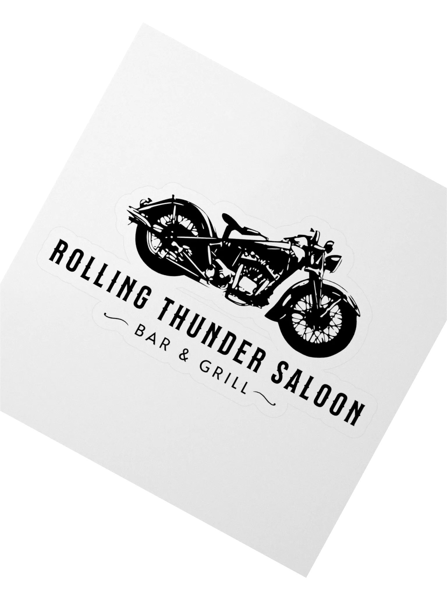 Rolling Thunder Saloon Motorcycle Sticker product image (2)
