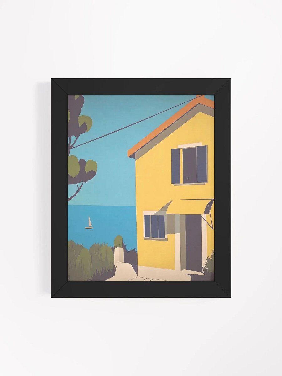 Framed Poster of a Yellow House product image (4)
