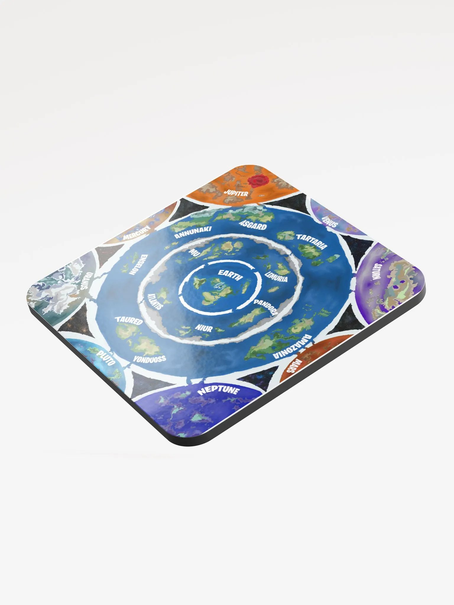 Beyond The Ice Wall Map Glossed Cork Coaster product image (3)