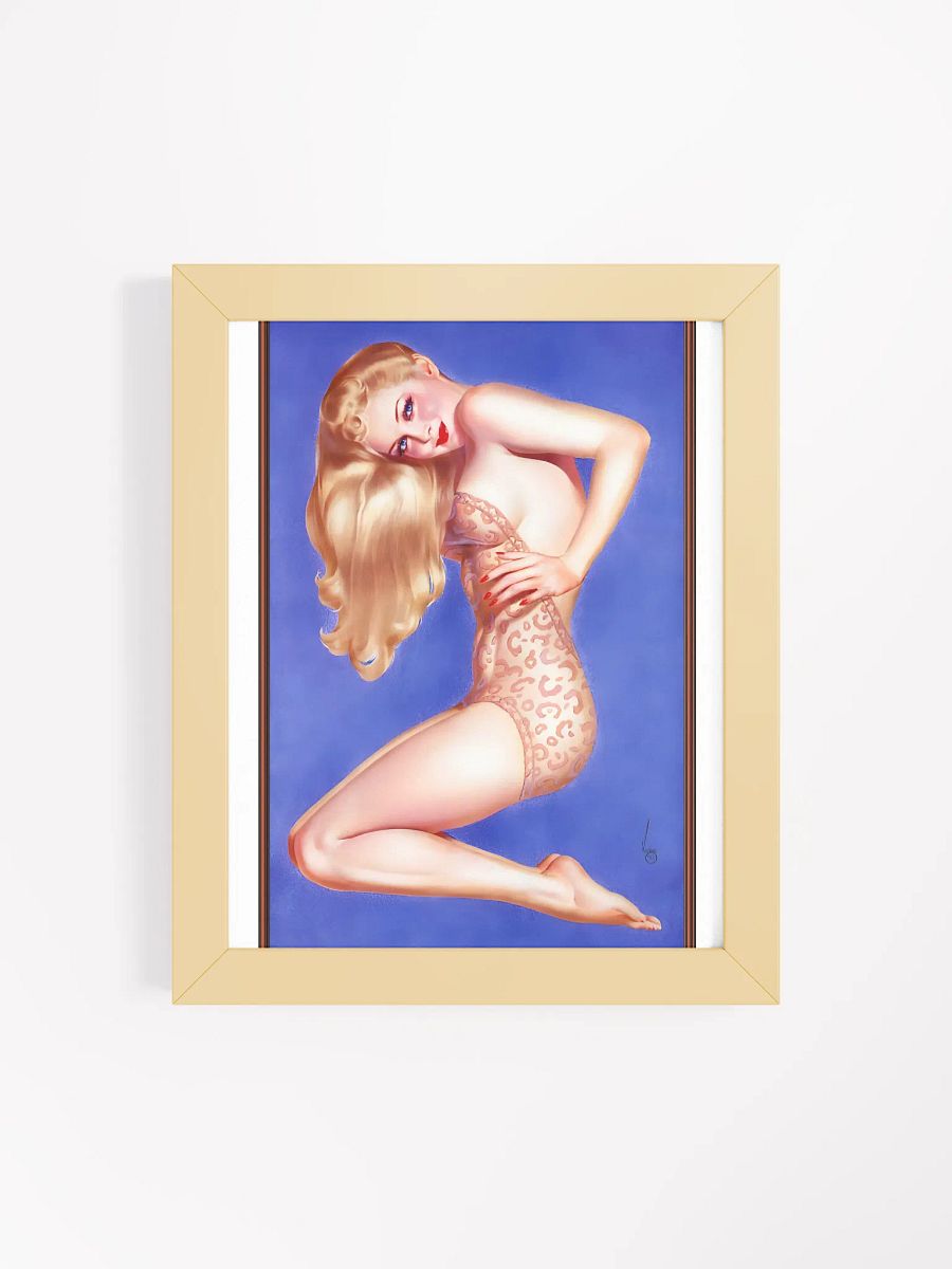 Vintage Blonde pinup art by Alberto Vargas Wood Framed Matte Poster product image (46)