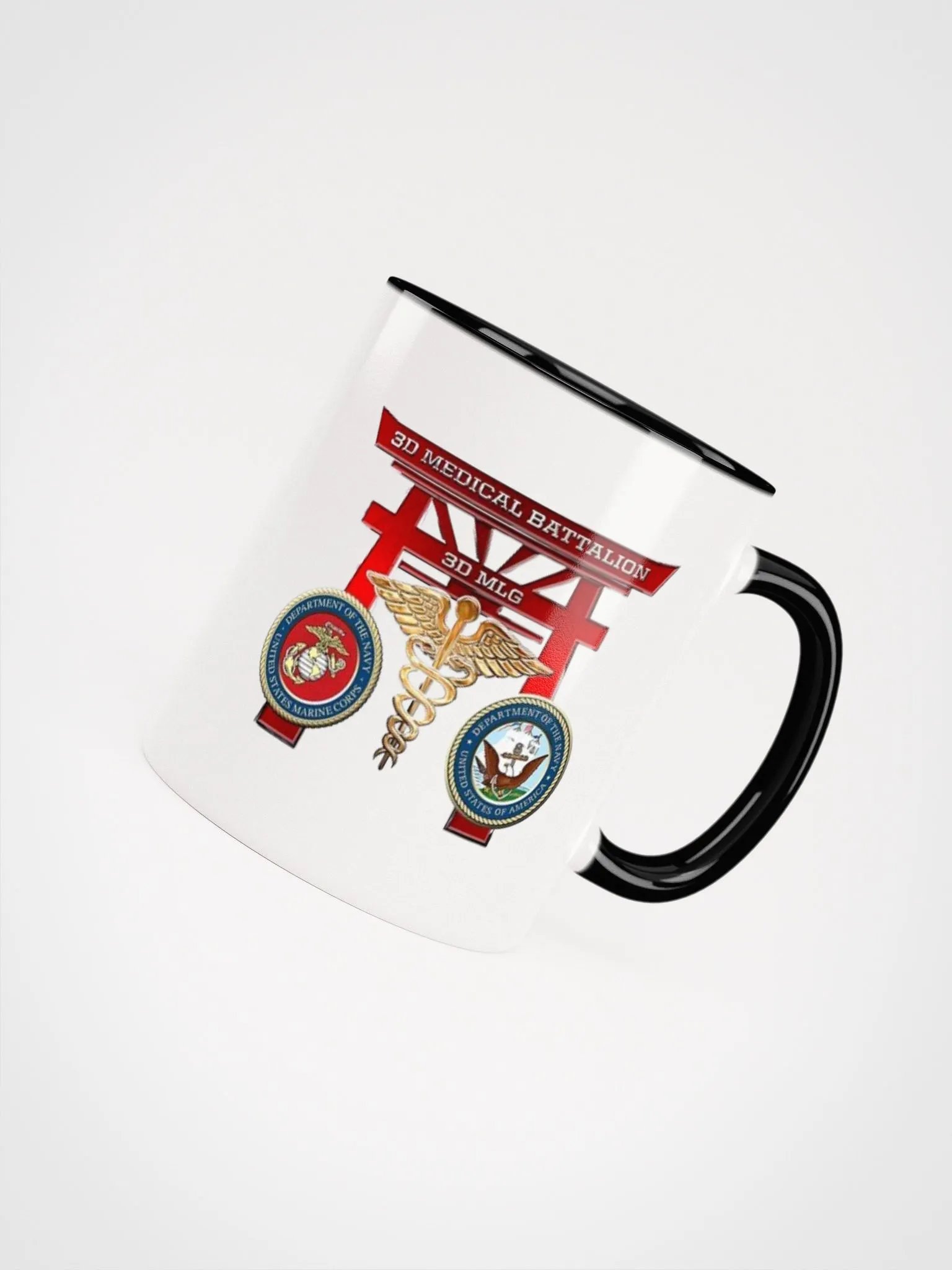 3rd Medical Battalion: Coffee Cup White Exterior/Black Interior product image (4)