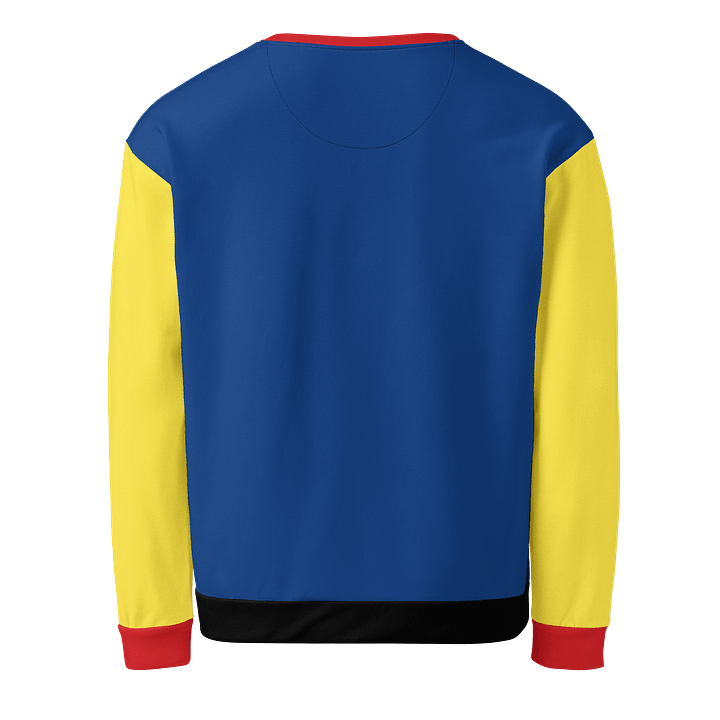 Retro Music Color Block Crewneck - Blue product image (2)