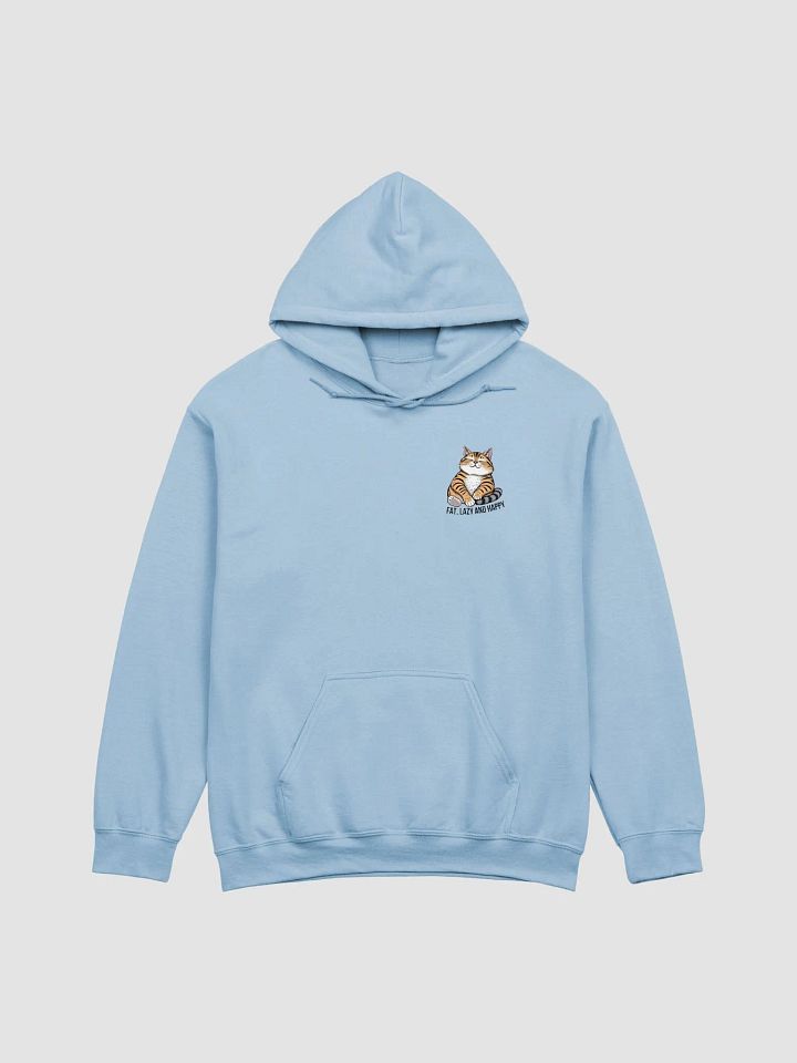 fat, lazy and happy hoodie product image (1)
