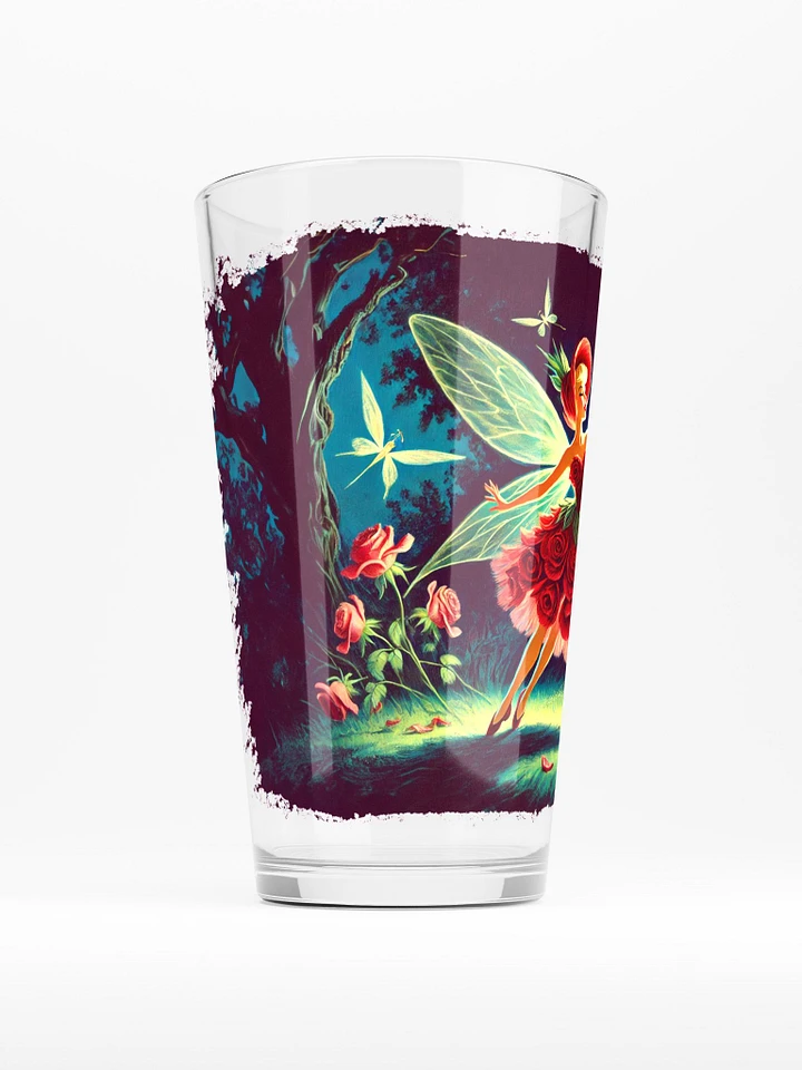 Enchanted Red Rose Fairy 16 oz Glass - Fairytale Glassware product image (2)