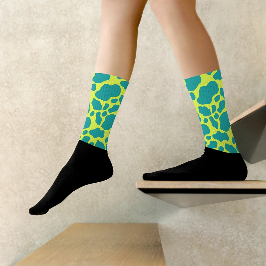 Cow Print Socks - Green product image (10)