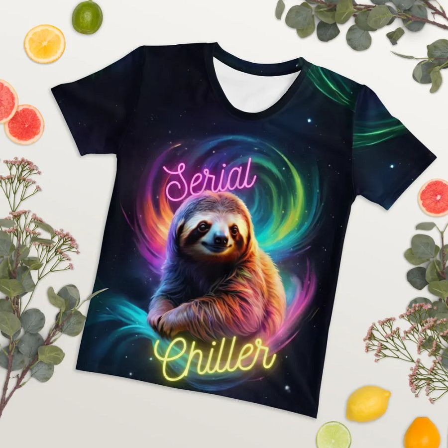 Serial Chiller Sloth All Over Print T-shirt product image (7)