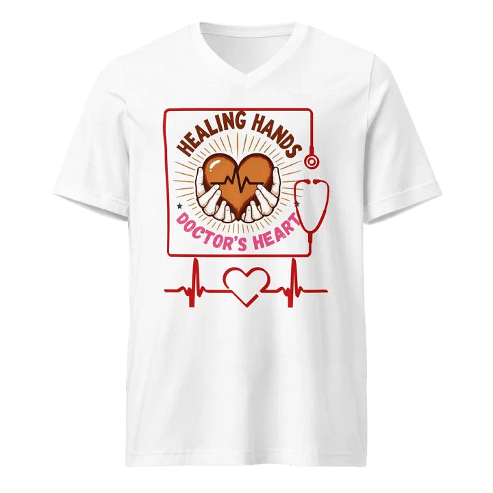 Healing Hands Doctor's Heart V-Neck Tee product image (5)