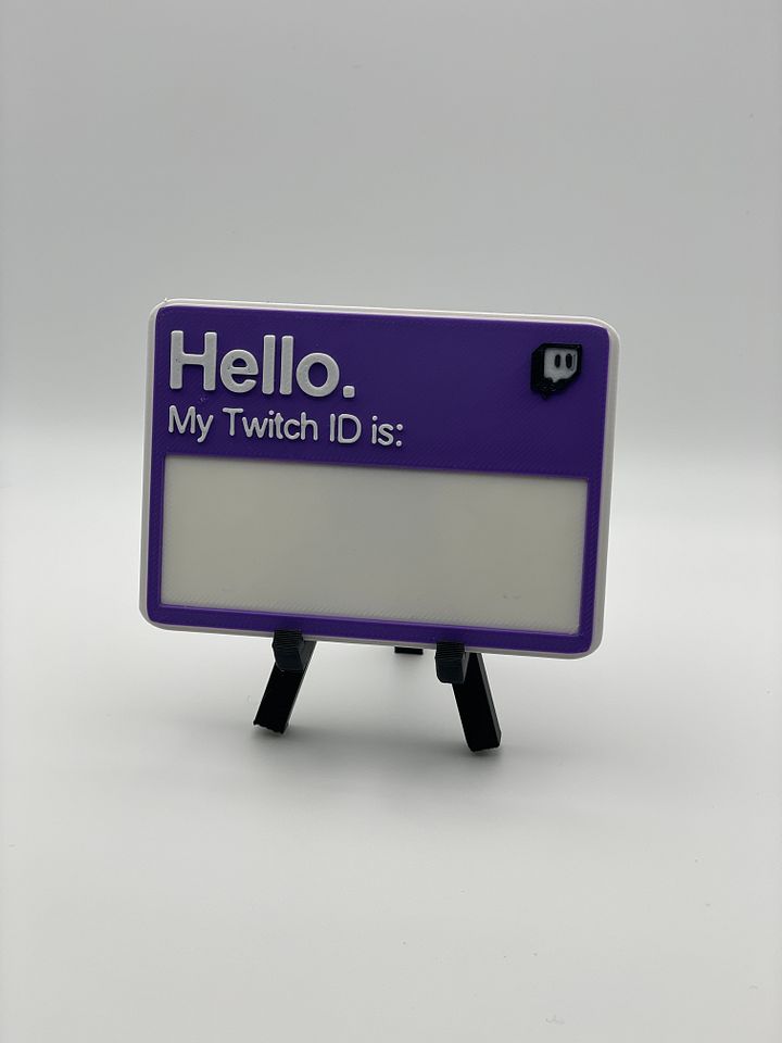 [Blank] 3D-Printed Creator Nametag product image (1)
