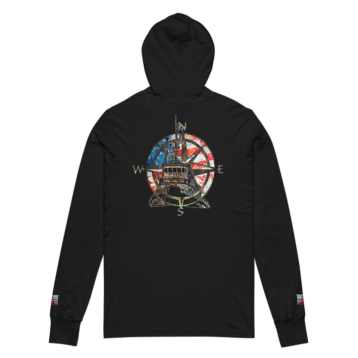 TAA / Compass Rose - Pacific Falcon & American flag Maritime Heritage | Twin Anchor Apparel Engine Room Line product image (2)