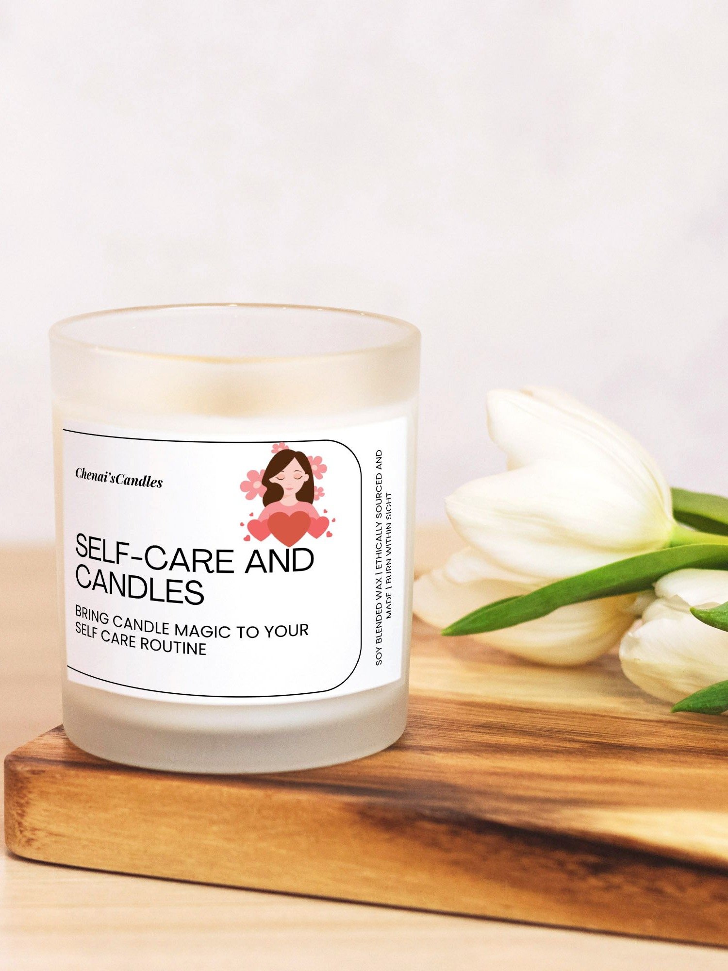 Wellness Self Care frosted candle product image (4)