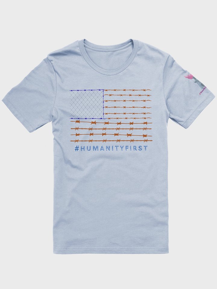 Stand With Liberty Barbed Wire American Flag Bella & Canvas 3001 Supersoft Tee product image (1)