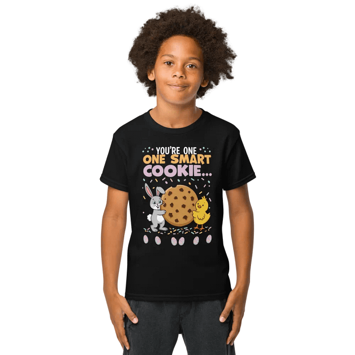 You're One Smart Cookie Easter T-Shirt – Cute Bunny & Chick Design product image (1)