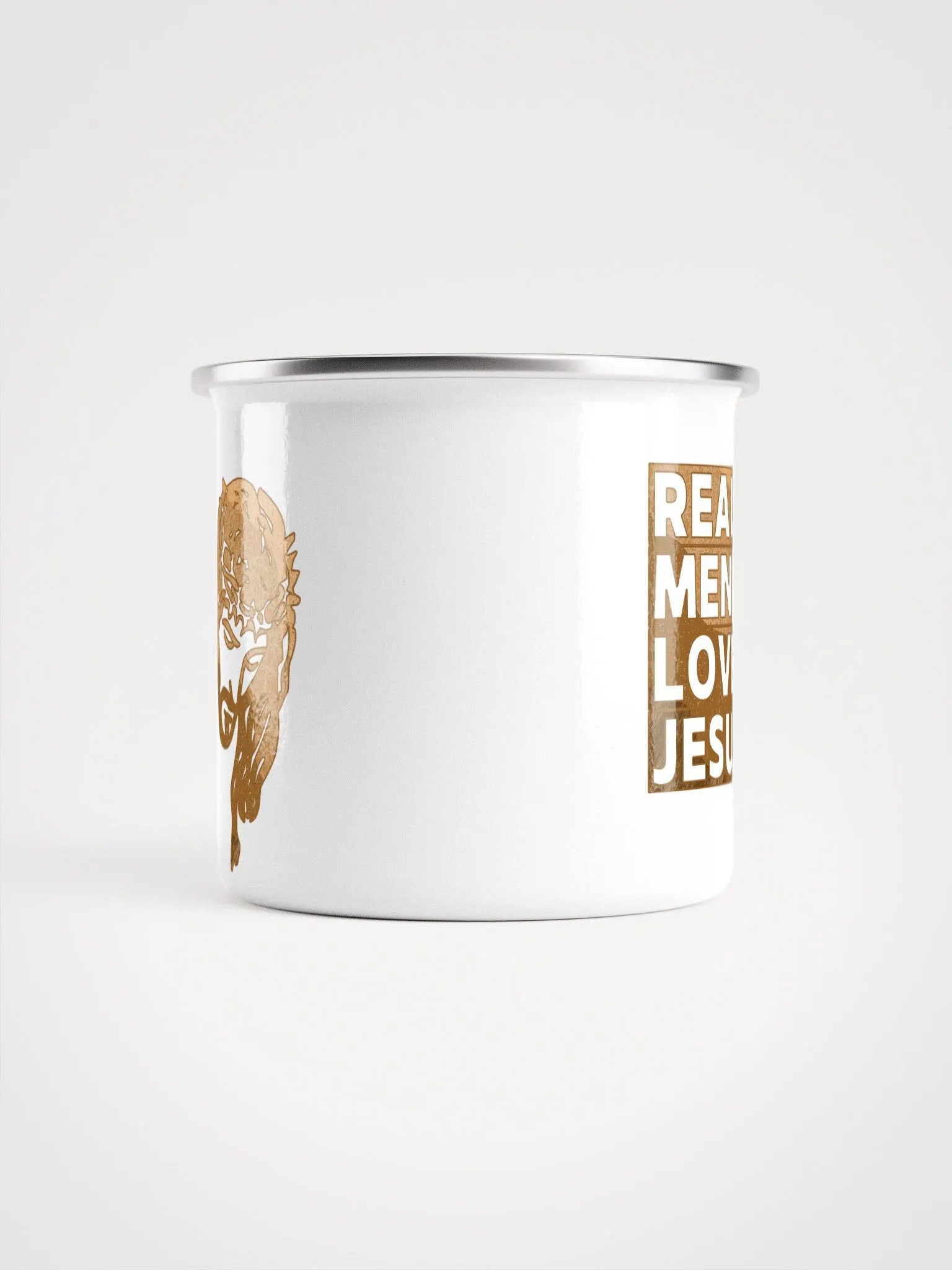 Real Men Love Jesus Christian Enamel Mug product image (3)