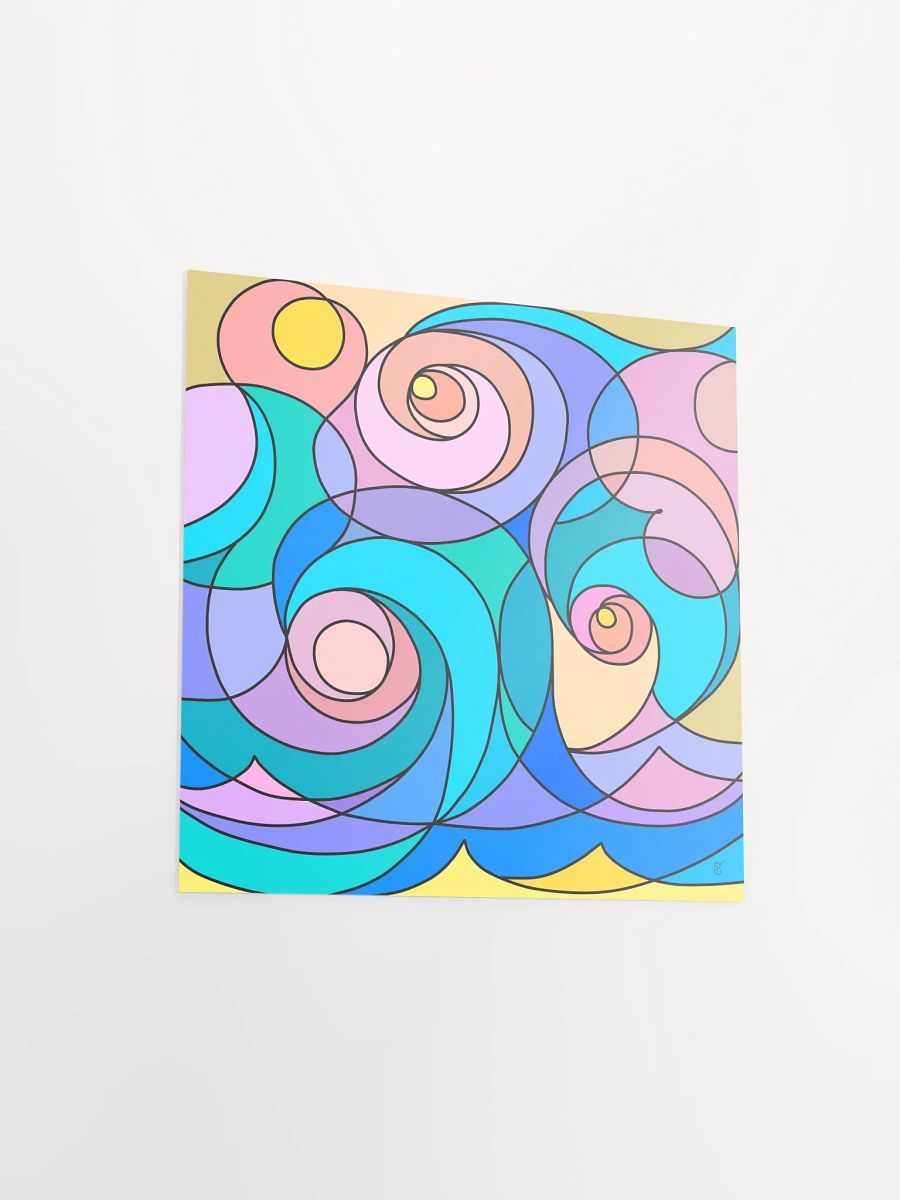 Harmonious Swirls Matte Poster - Abstract Square No. 2 product image (3)