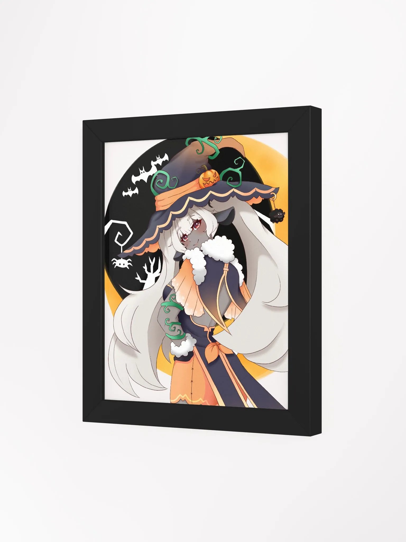 Pumpkin Witch Lila Framed Poster (Limited Edition) product image (3)