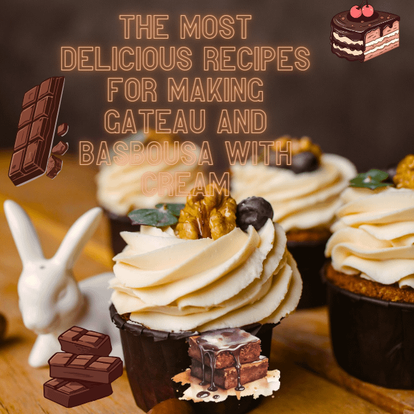 Sweet Delights: A Collection of Egyptian Cake and Basbousa Recipes with Custard product image (1)