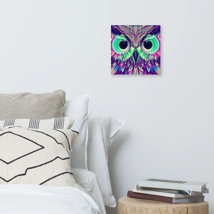 Fantasy Fractal Owl Art - v9 product image (6)