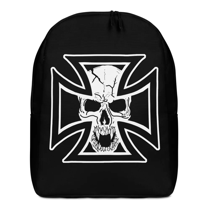Maltese cross and skull backpack product image (1)