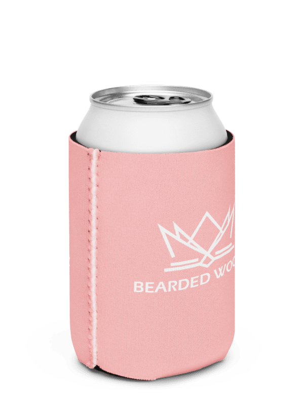Coozie Can Cooler (Design: Bearded Woodz) Pink product image (2)