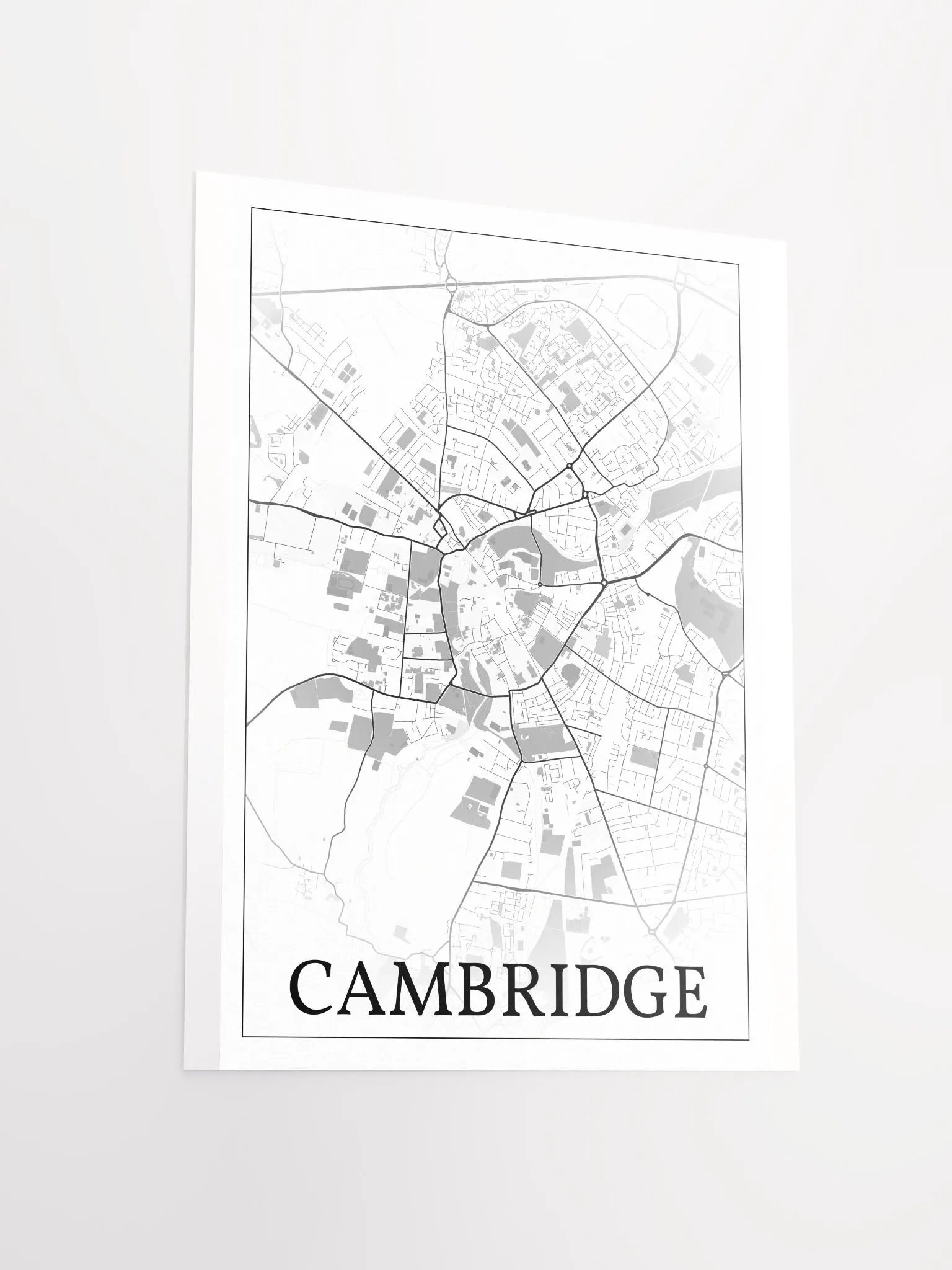 Cambridge, England, city map print product image (13)