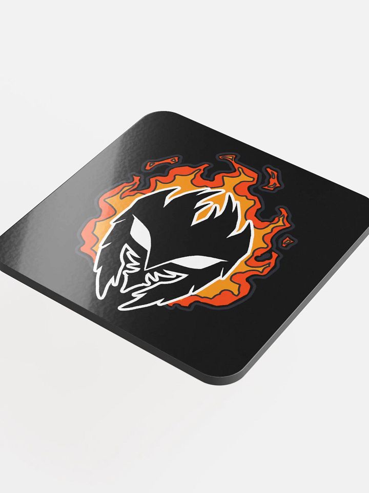Mask Icon v2 (Black) Coaster (Black) product image (1)