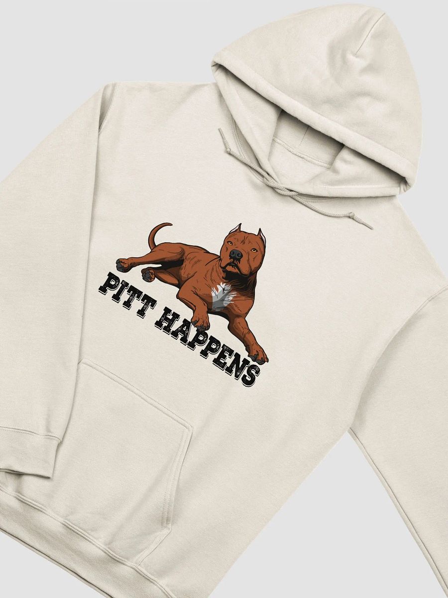 Pitt Happens Hooded Sweatshirt of a Pitbull Terrier (Cropped Ears - Red) | Funny Hoodie for Pitbull, Bully, and Staffordshire Terrier Paw-rents product image (22)
