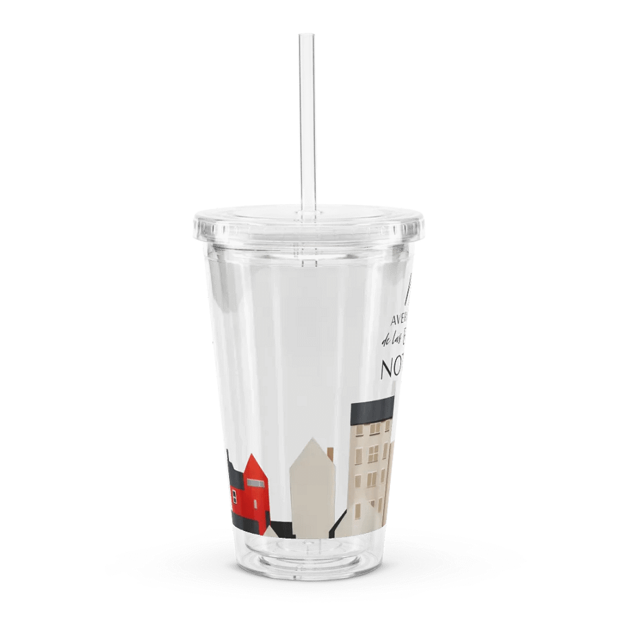 'No Nos Avergonzamos de las Buenas Noticias' Whimsical Town Spanish Tumbler product image (9)