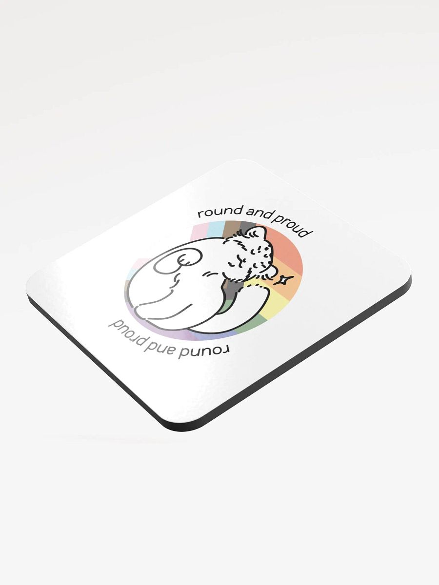 Round and Proud Pride Flag Pastels Version - Coaster product image (3)