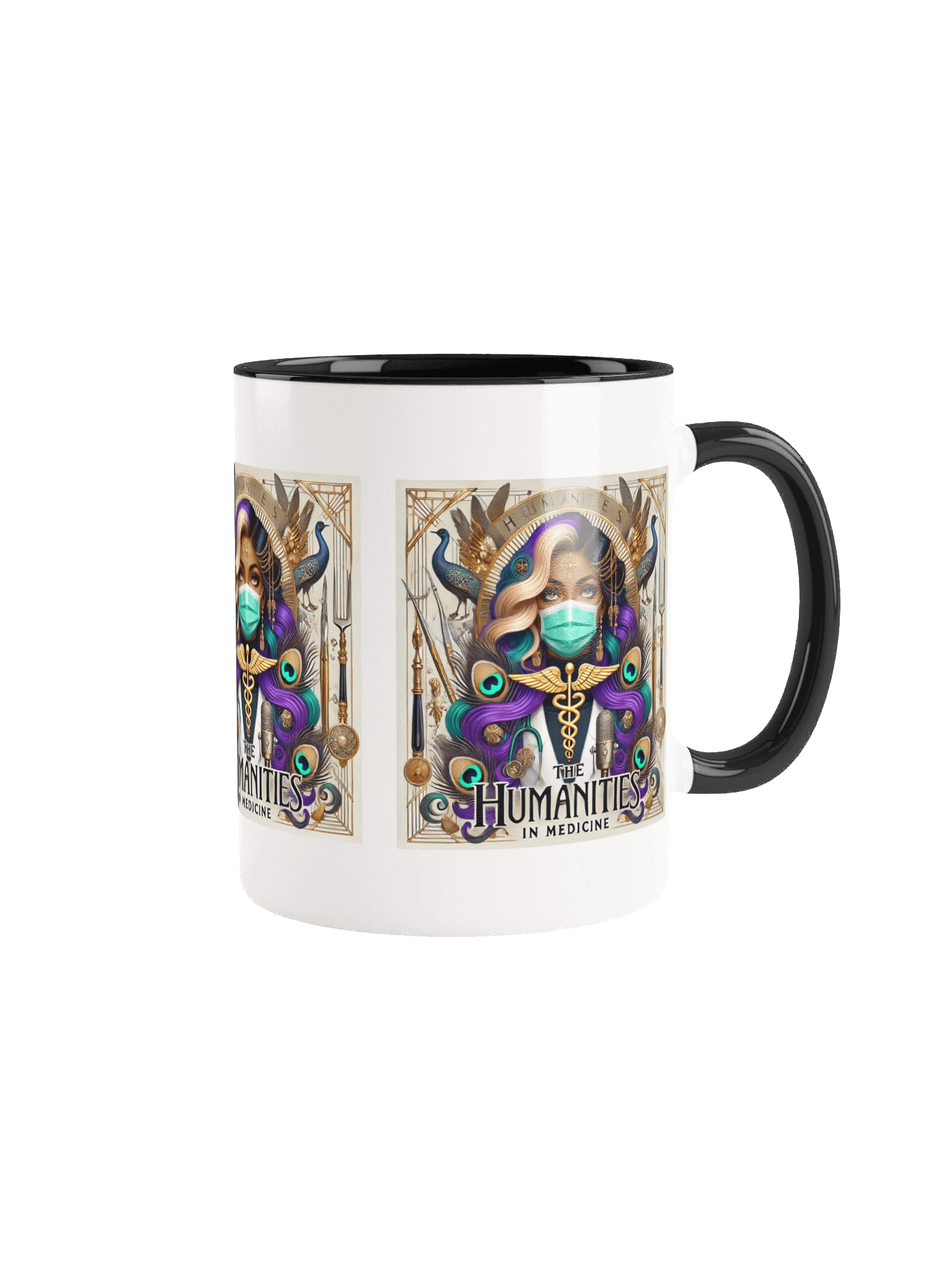 Humanities In Medicine Physician Peacock Muse Art Ceramic Mug product image (1)