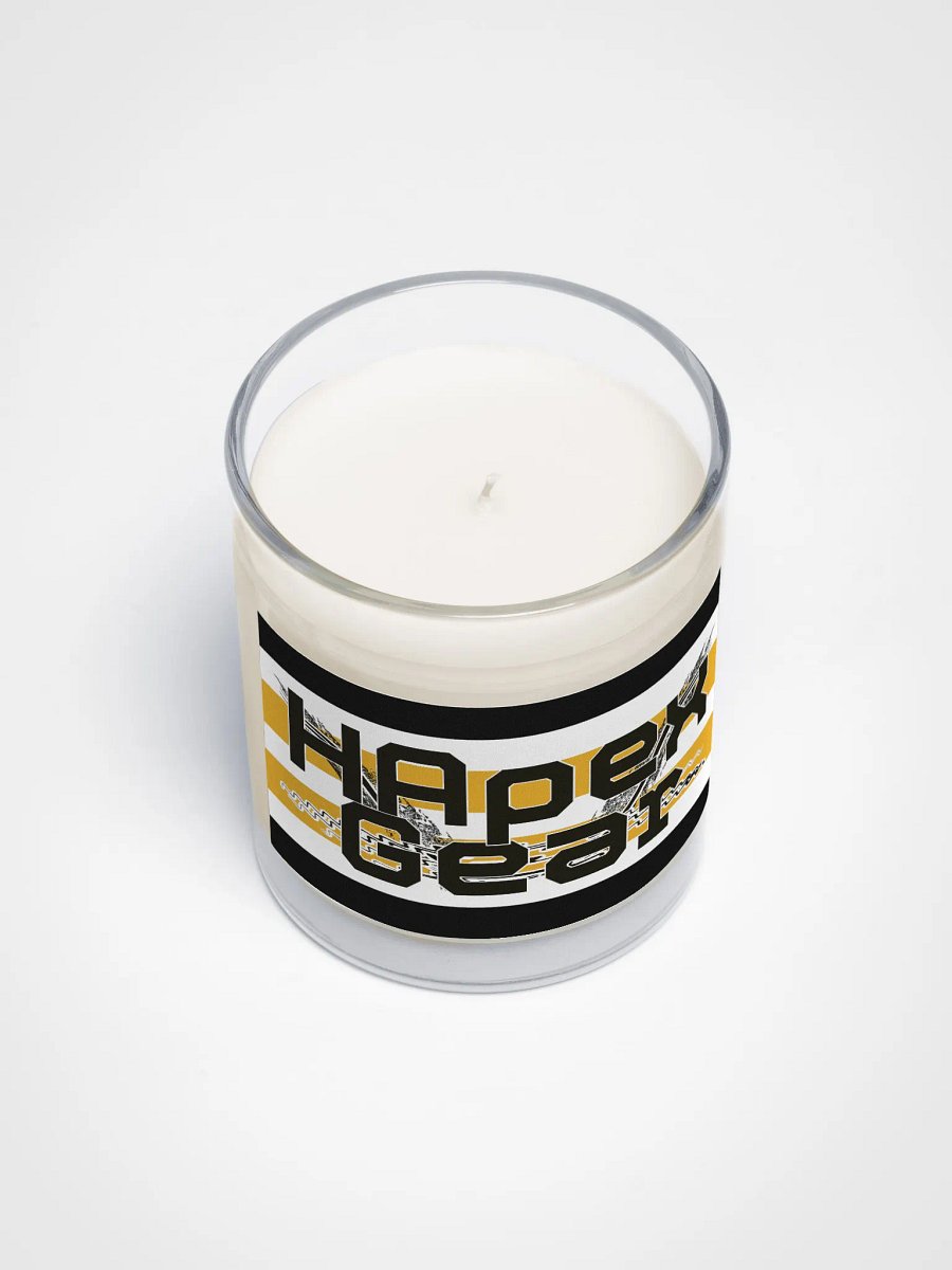 Soy Wax Candle In A Clear Glass Jar - Black HApex Gear Black Logo product image (3)