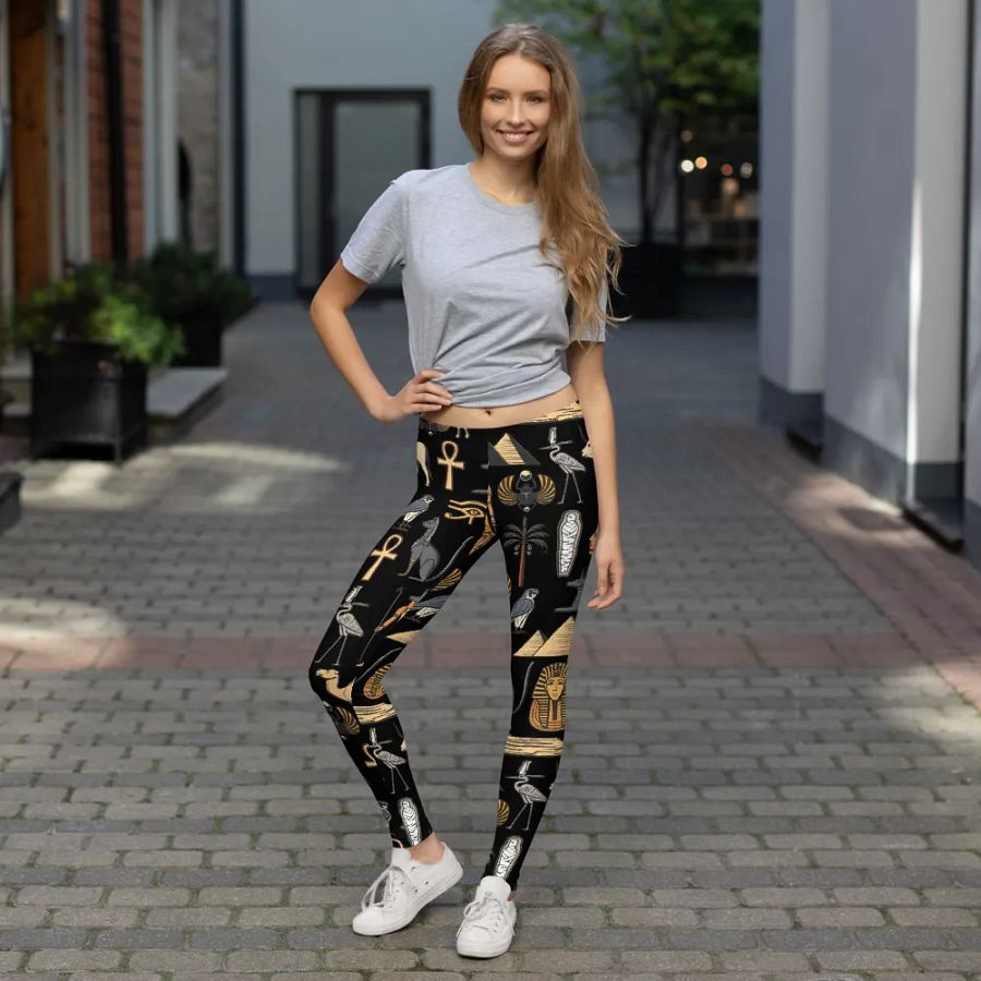 Leggings for Women – Egyptian History Print for Stylish & Cultural Comfort product image (7)