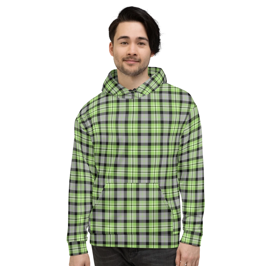 Light Green and Gray Plaid Hoodie product image (2)