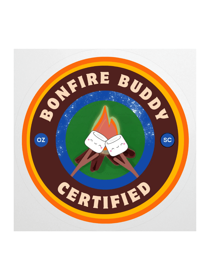 Bonfire Buddy Certified Badge Stickers product image (1)