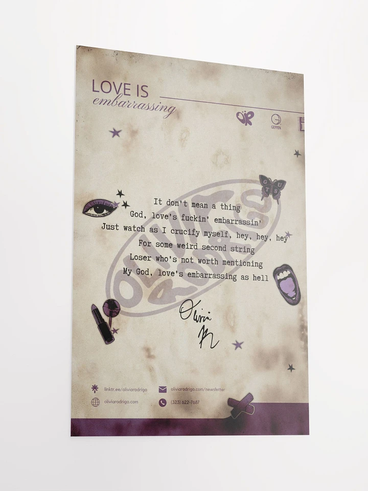 love is embarrassing Poster product image (4)