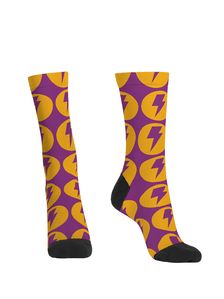 Cinema Shock Bolt Logo Recycled Crew Socks product image (2)