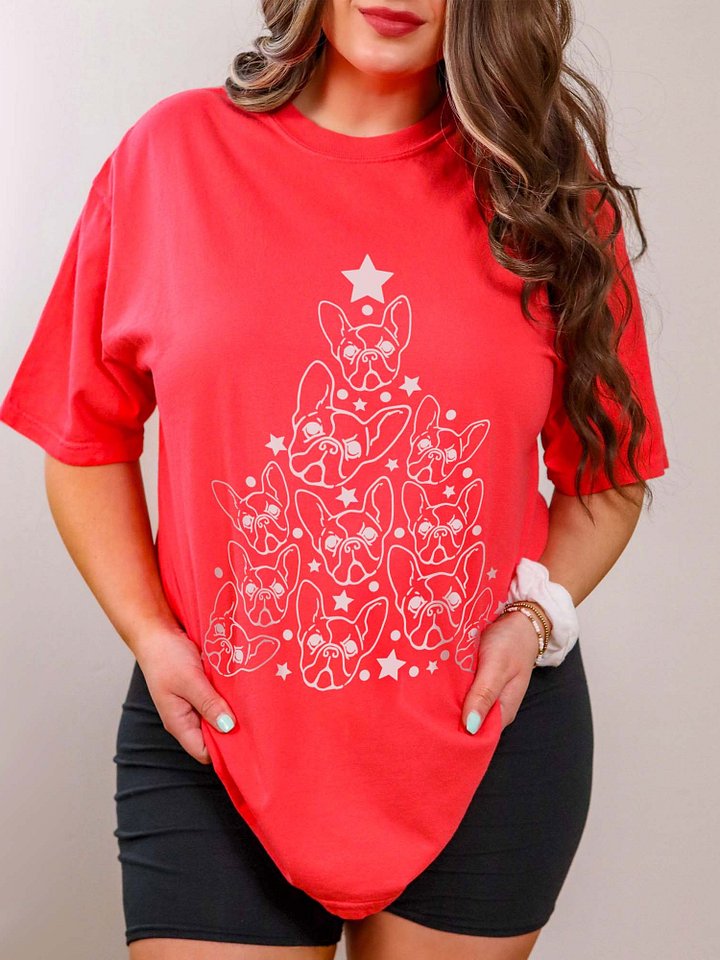 French Bulldog Christmas Tree T-Shirt product image (1)