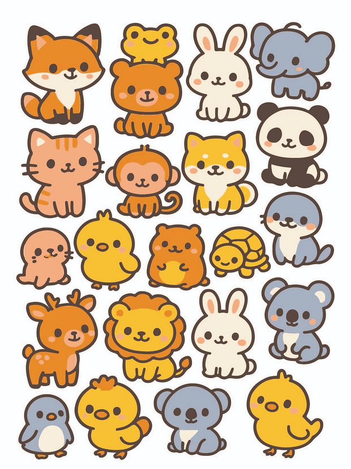 Colorful Animal Doodles product image (1)