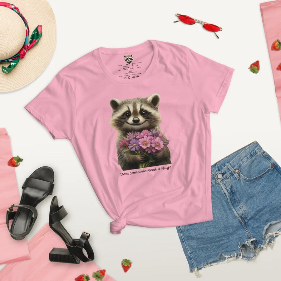 Floral Raccoon Women's Tee product image (11)