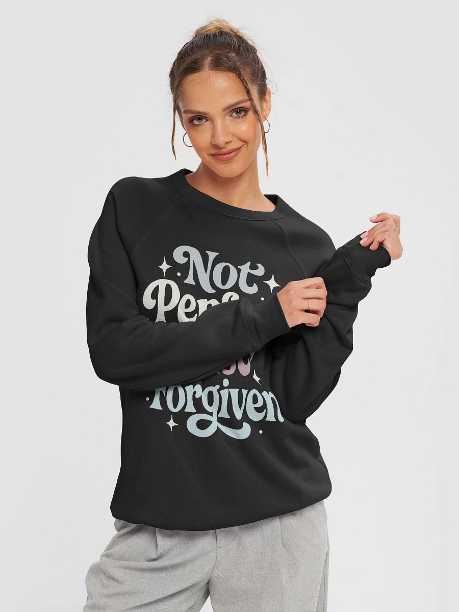 Not Perfect Just Forgiven Retro Christian Sweatshirt product image (3)