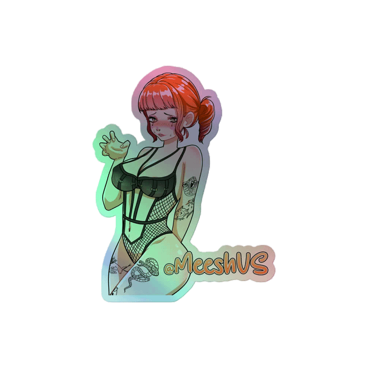 HOLO MeeshVS Clown Girl Sticker (Orange and Red Hair) product image (2)