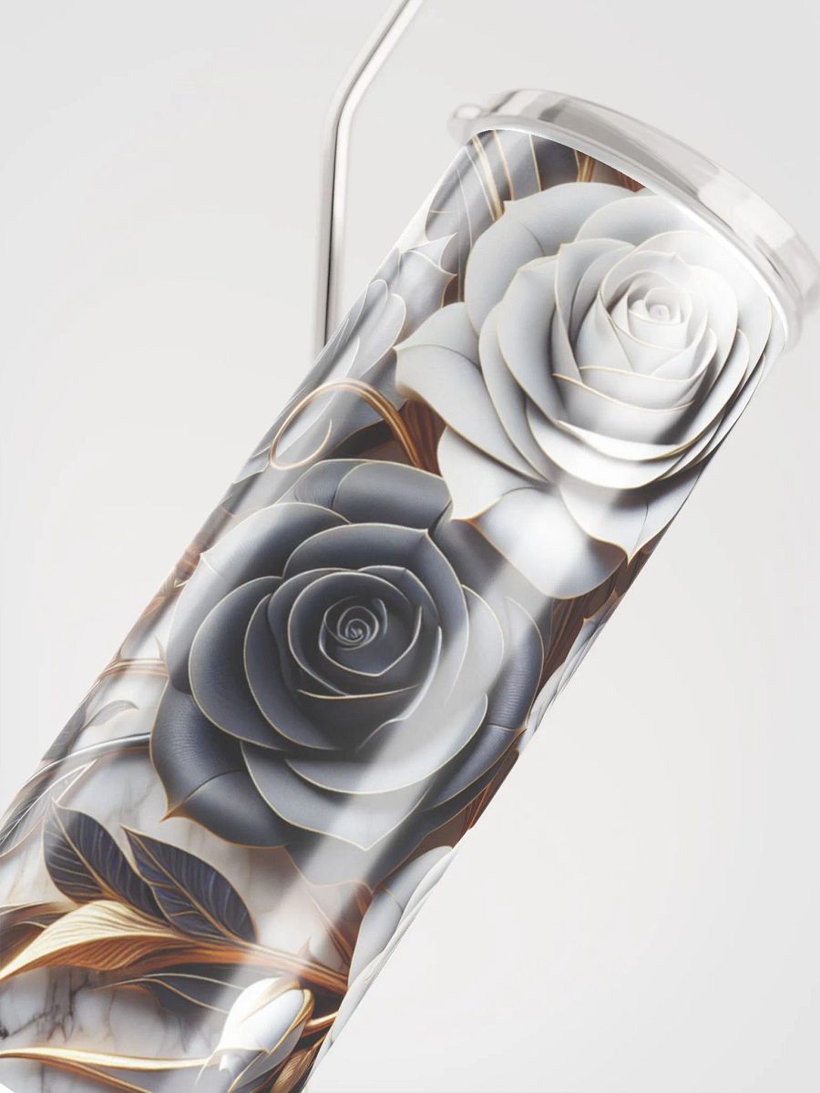 20 oz 3D Black Roses Floral Tumbler product image (7)