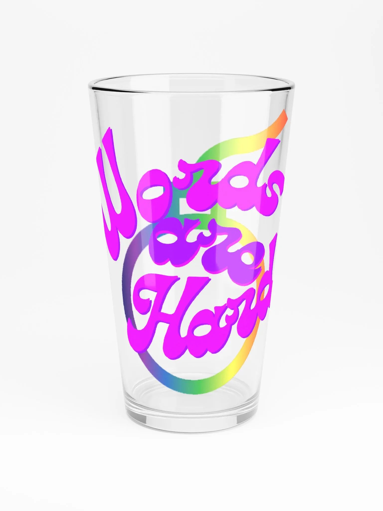 Words are Hard Pint Glass product image (3)