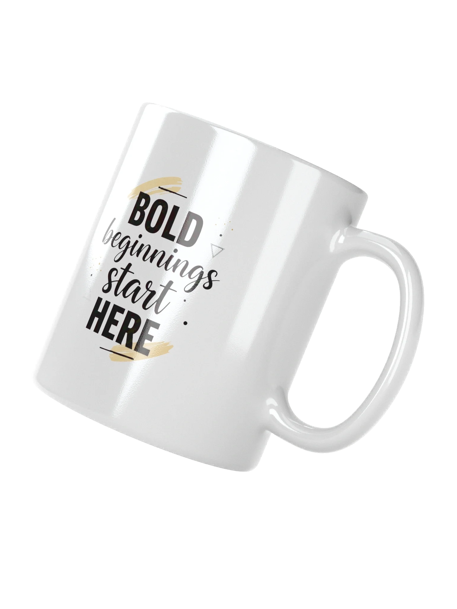 Bold Beginnings Start Here Mug – Motivational Coffee Cup for Bold, Ambitious Go-Getters product image (3)
