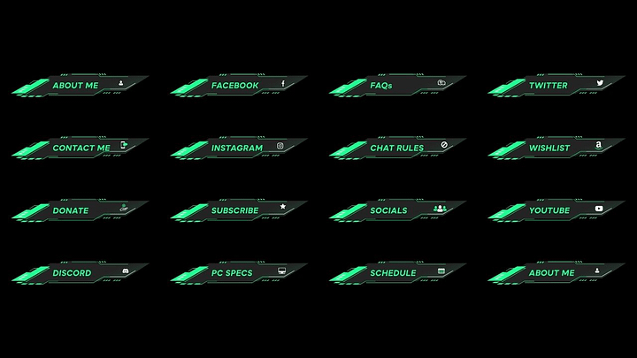 Futuristic Green Twitch Panels product image (2)